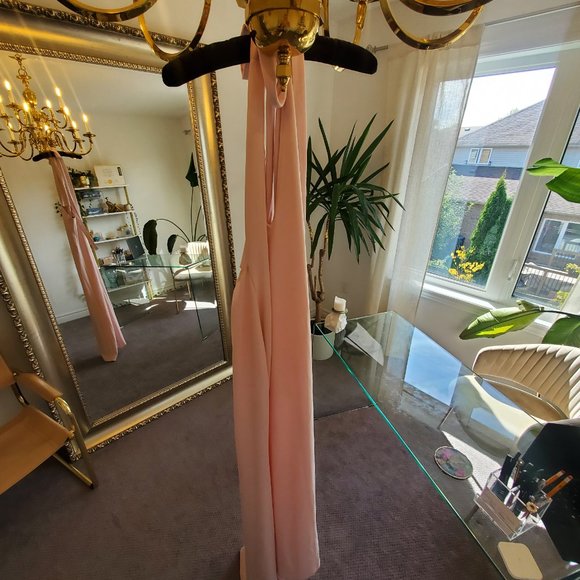 LIGHT PINK HALTER GOWN - Picture 2 of 2